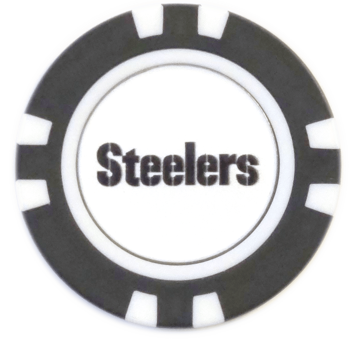 Officially Licensed Pittsburgh Steelers Poker Chip Ball Marker - Black Girl Golf