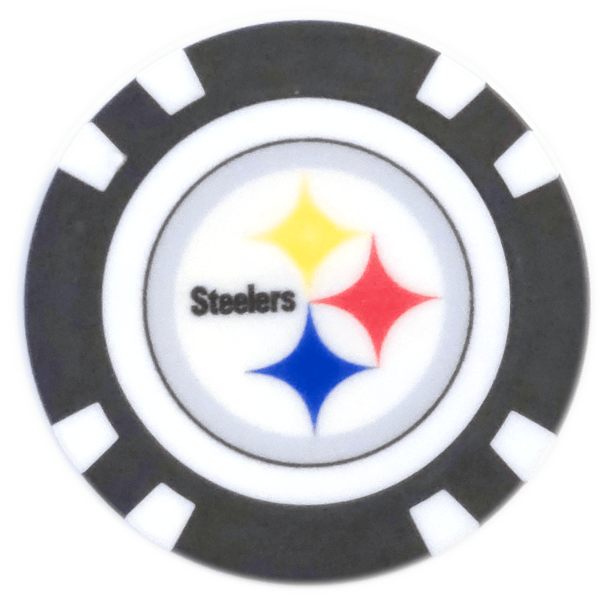 Officially Licensed Pittsburgh Steelers Poker Chip Ball Marker - Black Girl Golf