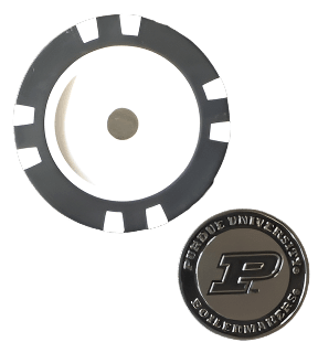 Officially Licensed Purdue Boilermakers Poker Chip Ball Marker - Black Girl Golf