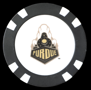Officially Licensed Purdue Boilermakers Poker Chip Ball Marker - Black Girl Golf