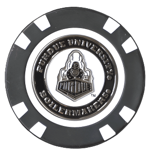 Officially Licensed Purdue Boilermakers Poker Chip Ball Marker - Black Girl Golf