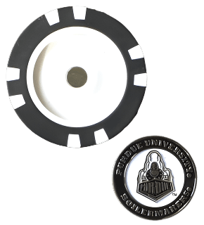Officially Licensed Purdue Boilermakers Poker Chip Ball Marker - Black Girl Golf