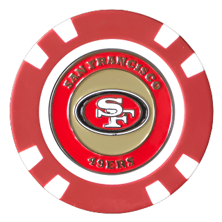 Officially Licensed San Francisco 49ers Poker Chip Ball Marker - Black Girl Golf