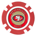 Officially Licensed San Francisco 49ers Poker Chip Ball Marker - Black Girl Golf