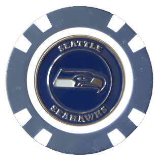 Officially Licensed Seattle Seahawks Poker Chip Ball Marker - Black Girl Golf