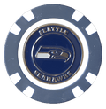 Officially Licensed Seattle Seahawks Poker Chip Ball Marker - Black Girl Golf