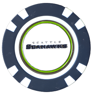 Officially Licensed Seattle Seahawks Poker Chip Ball Marker - Black Girl Golf