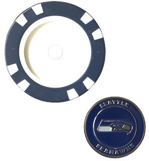 Officially Licensed Seattle Seahawks Poker Chip Ball Marker - Black Girl Golf