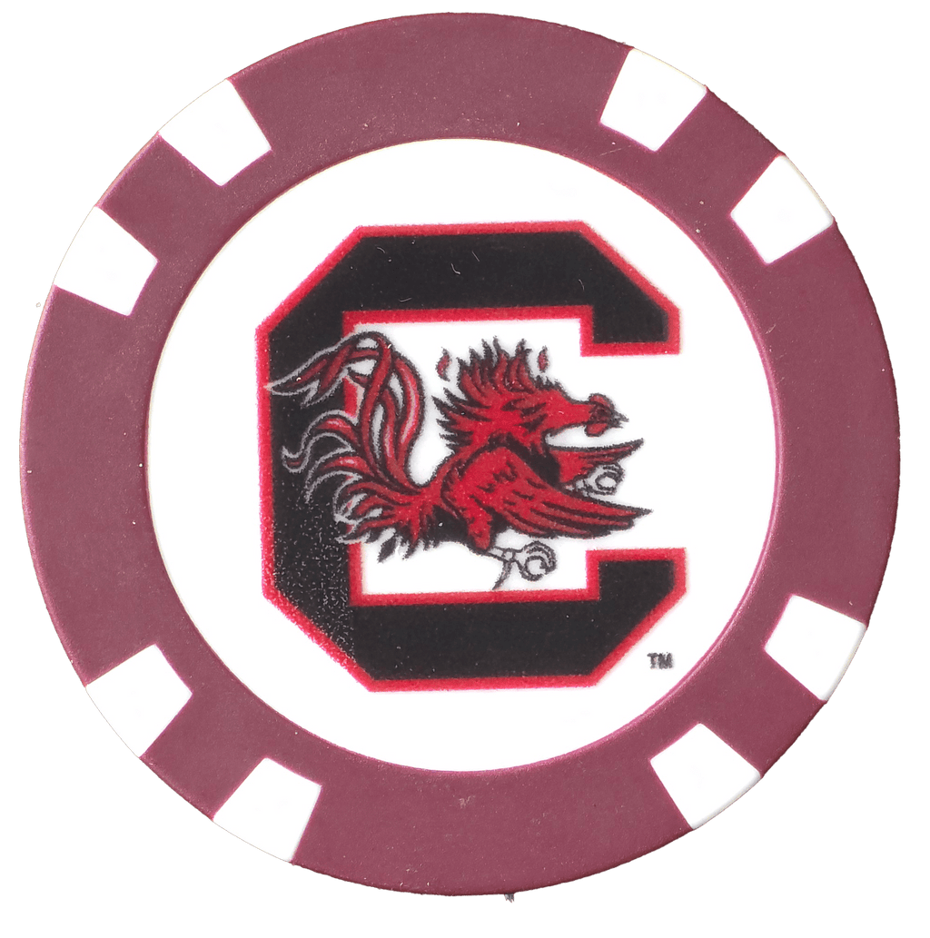 Officially Licensed South Carolina Gamecocks Poker Chip Ball Marker - Black Girl Golf