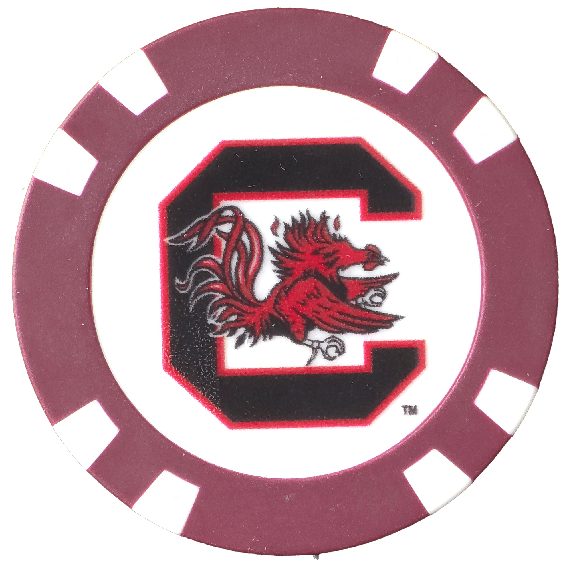 Officially Licensed South Carolina Gamecocks Poker Chip Ball Marker - Black Girl Golf
