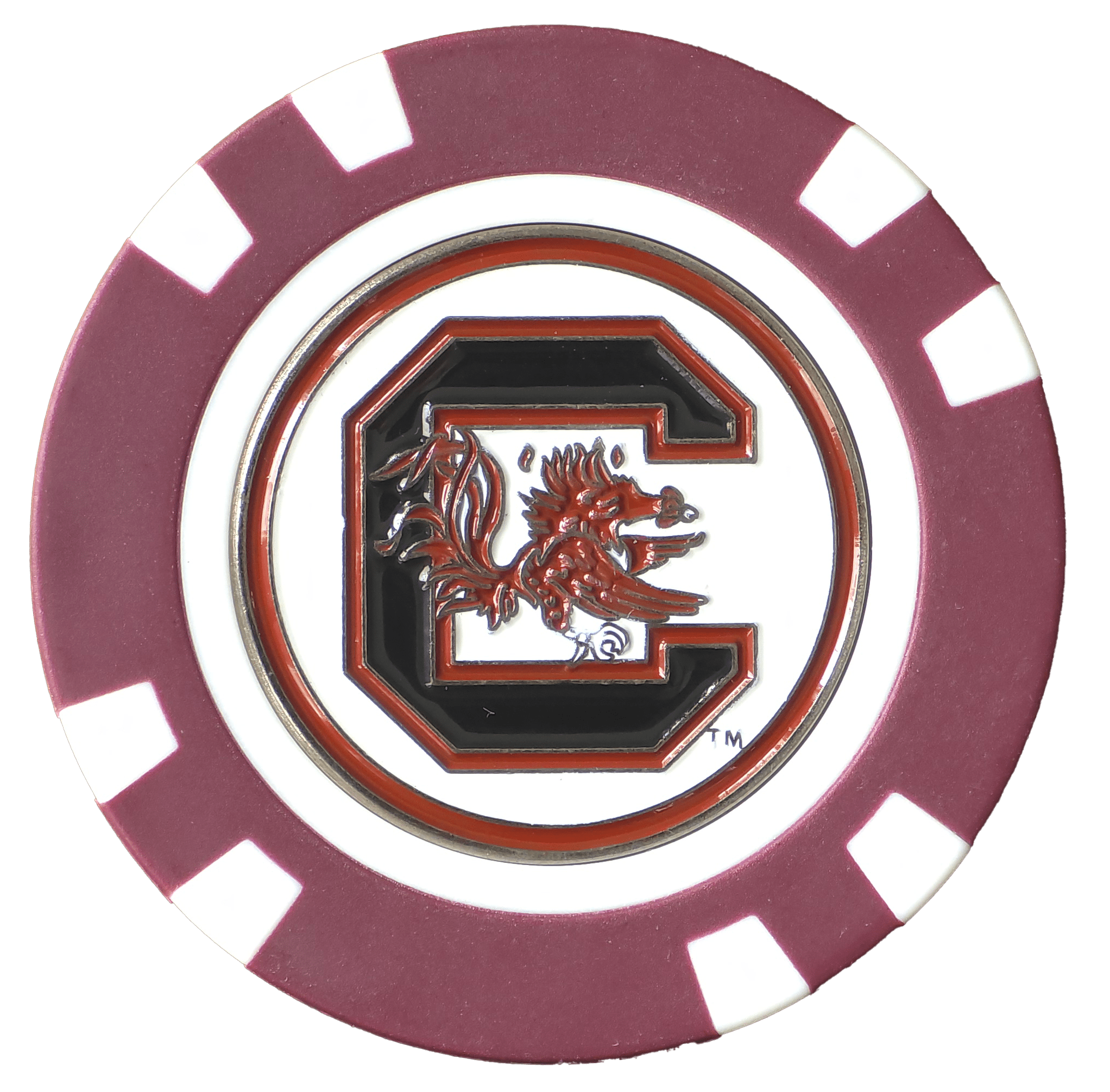 Officially Licensed South Carolina Gamecocks Poker Chip Ball Marker - Black Girl Golf