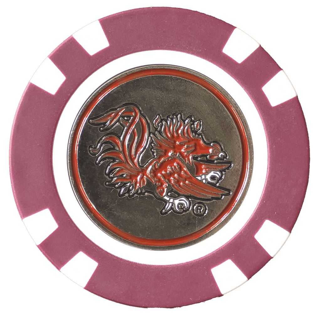 Officially Licensed South Carolina Gamecocks Poker Chip Ball Marker - Black Girl Golf