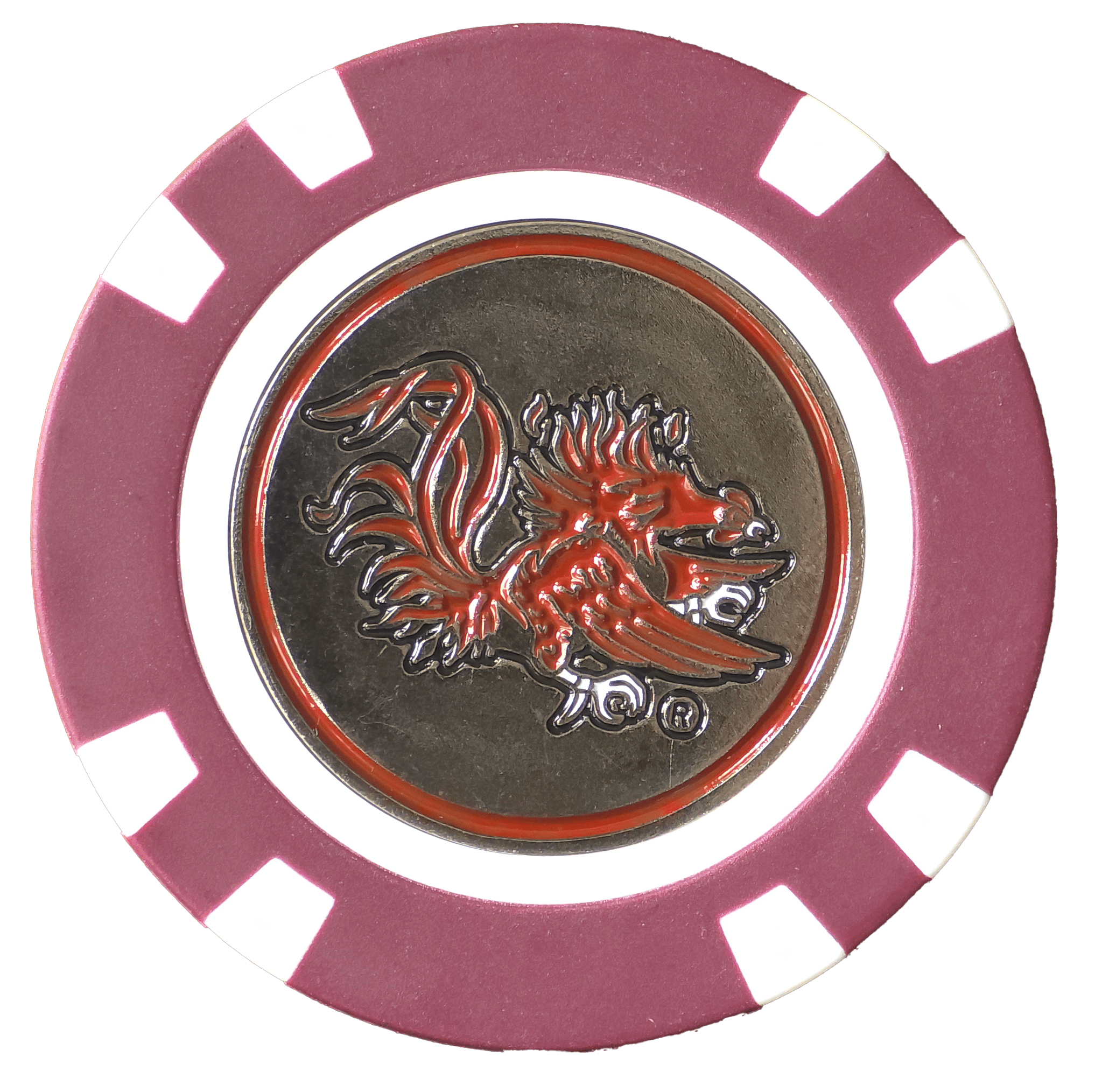 Officially Licensed South Carolina Gamecocks Poker Chip Ball Marker - Black Girl Golf