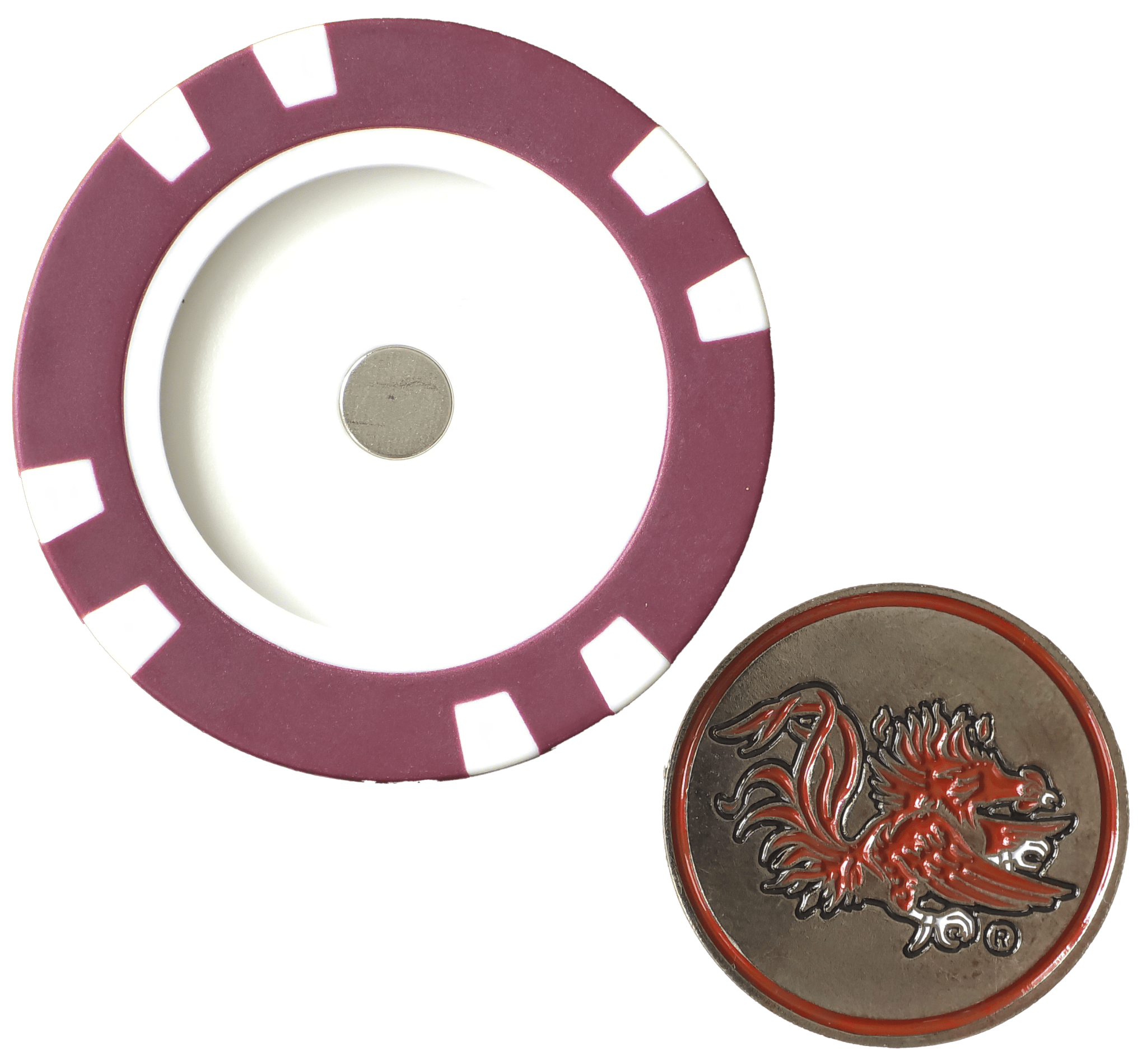 Officially Licensed South Carolina Gamecocks Poker Chip Ball Marker - Black Girl Golf