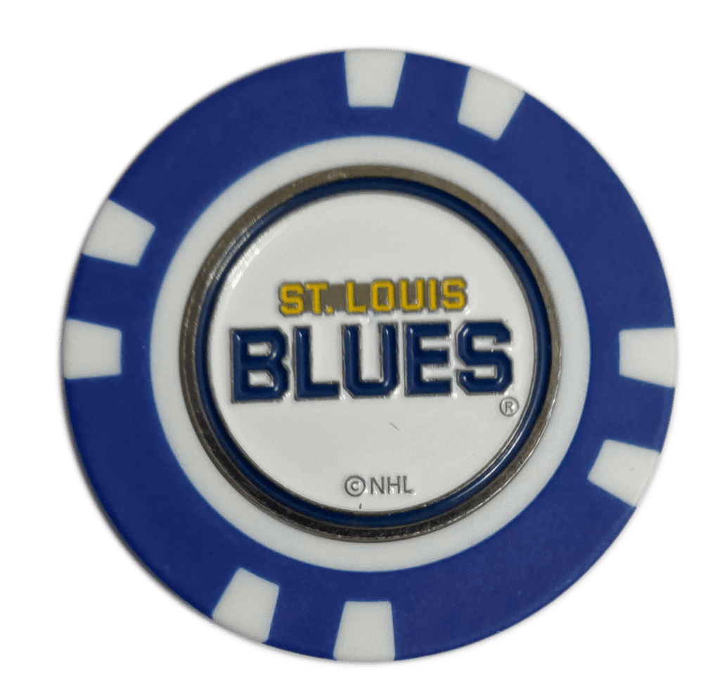 Officially Licensed St. Louis Blues Poker Chip Golf Ball Marker - Black Girl Golf
