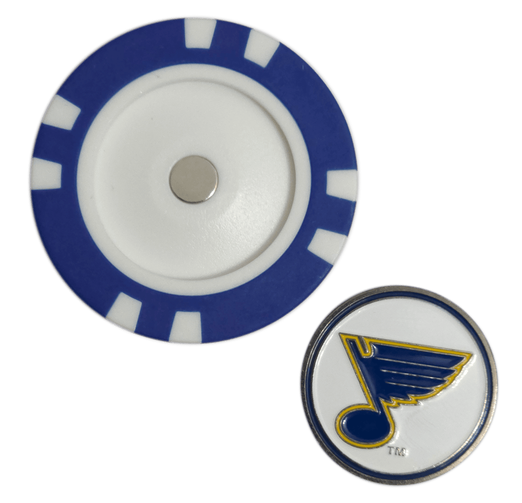 Officially Licensed St. Louis Blues Poker Chip Golf Ball Marker - Black Girl Golf