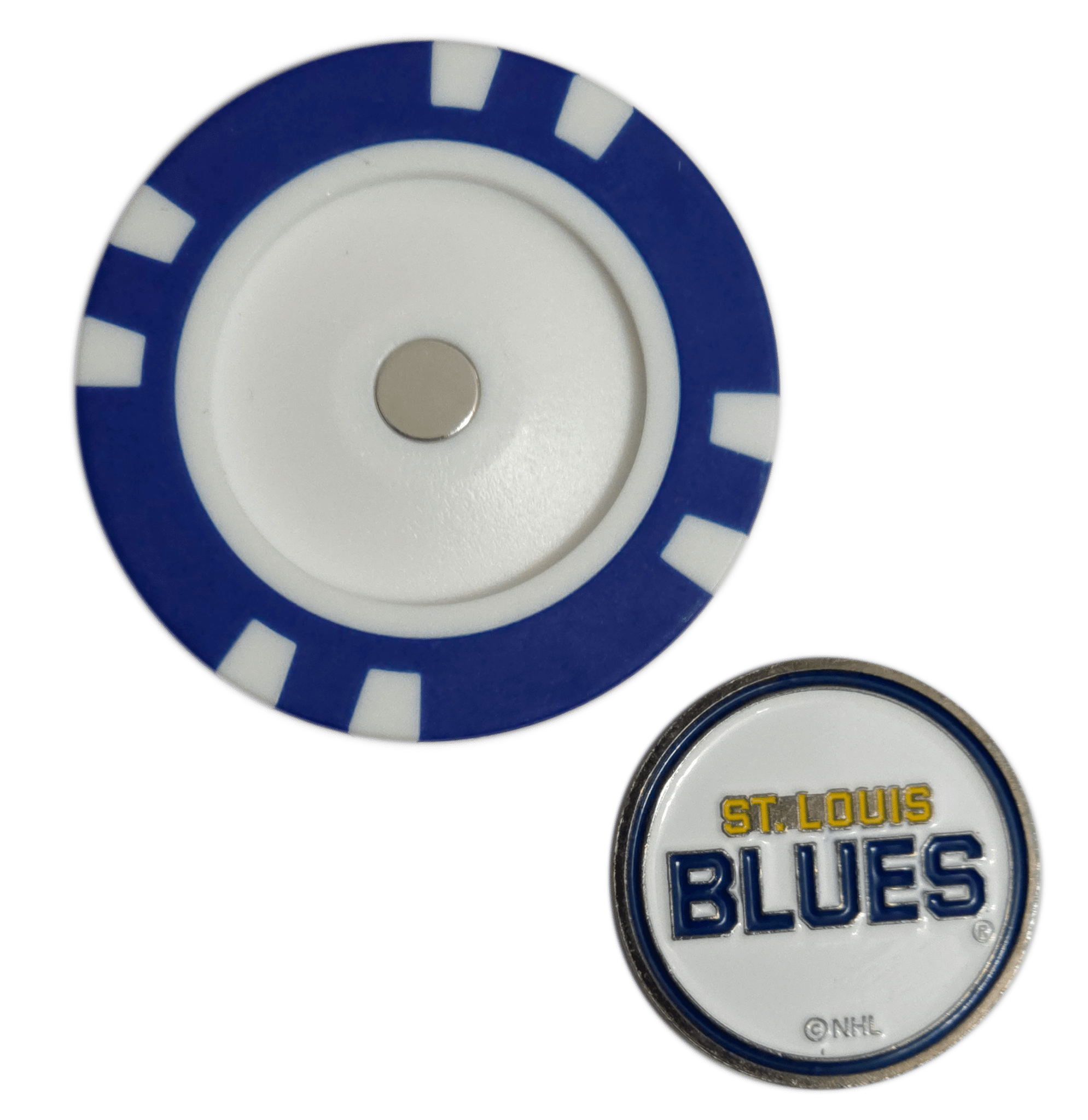 Officially Licensed St. Louis Blues Poker Chip Golf Ball Marker - Black Girl Golf