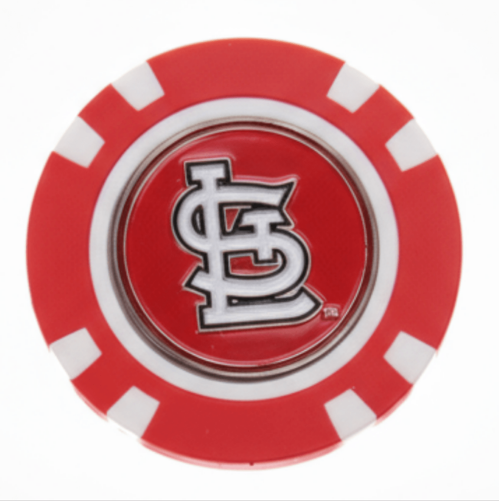 Officially Licensed St. Louis Cardinals Poker Chip Ball Marker - Black Girl Golf