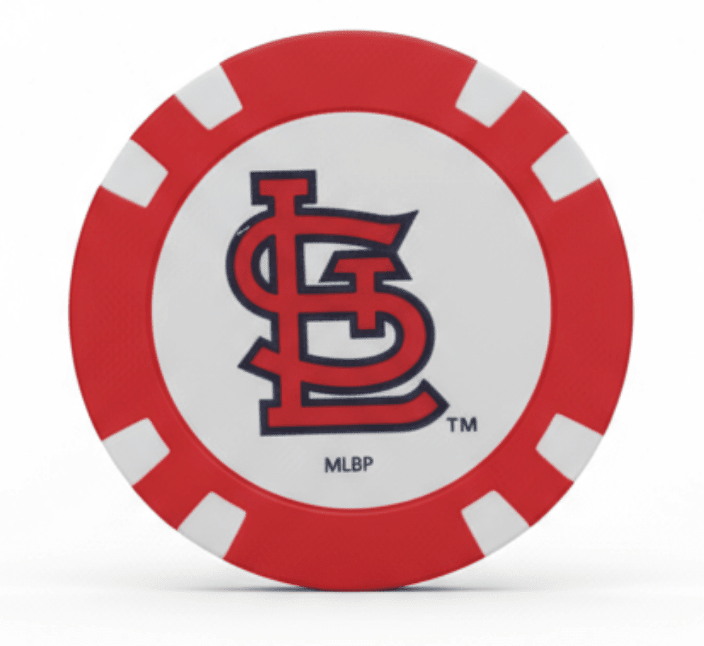Officially Licensed St. Louis Cardinals Poker Chip Ball Marker - Black Girl Golf