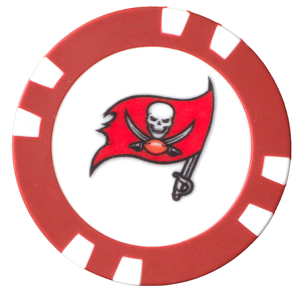Officially Licensed Tampa Bay Buccaneers Poker Chip Ball Marker - Black Girl Golf