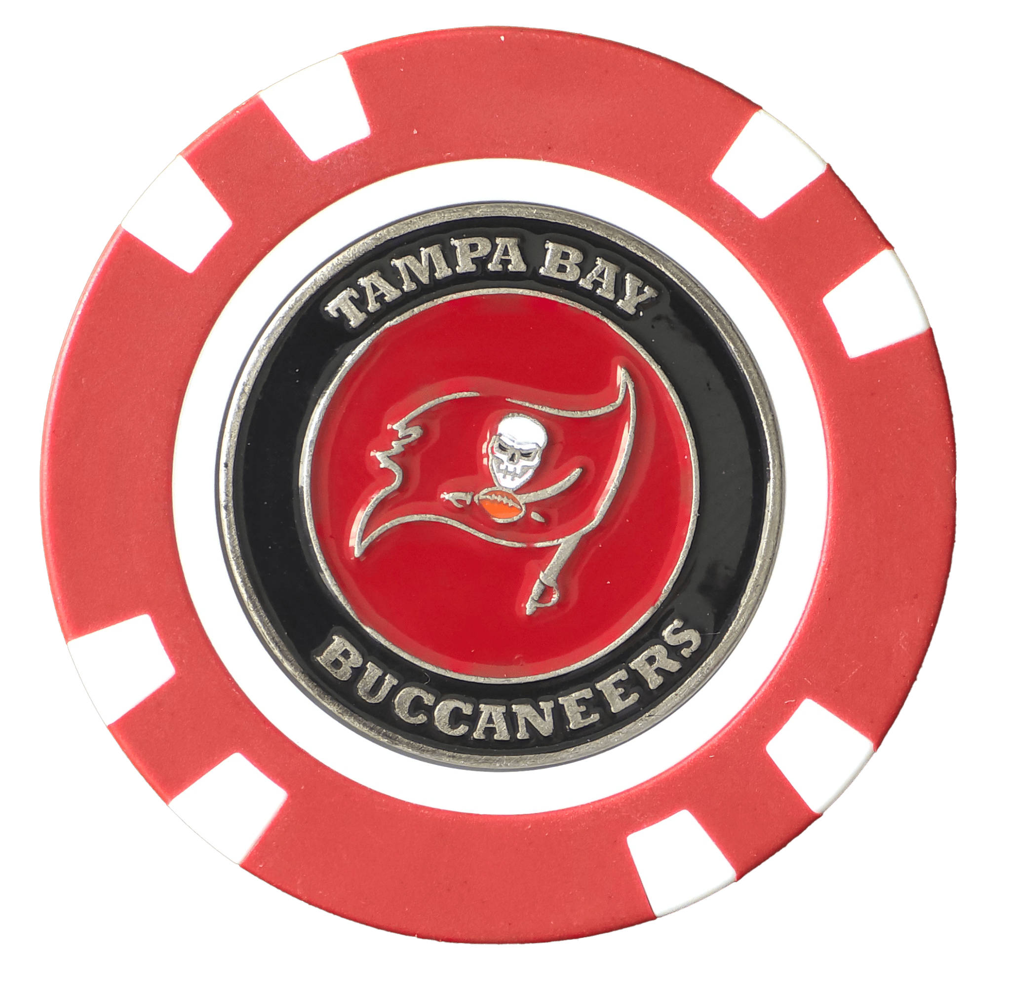 Officially Licensed Tampa Bay Buccaneers Poker Chip Ball Marker - Black Girl Golf