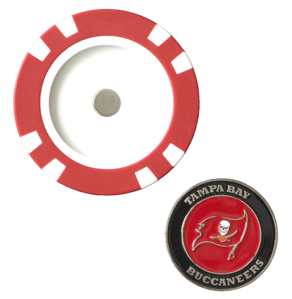 Officially Licensed Tampa Bay Buccaneers Poker Chip Ball Marker - Black Girl Golf
