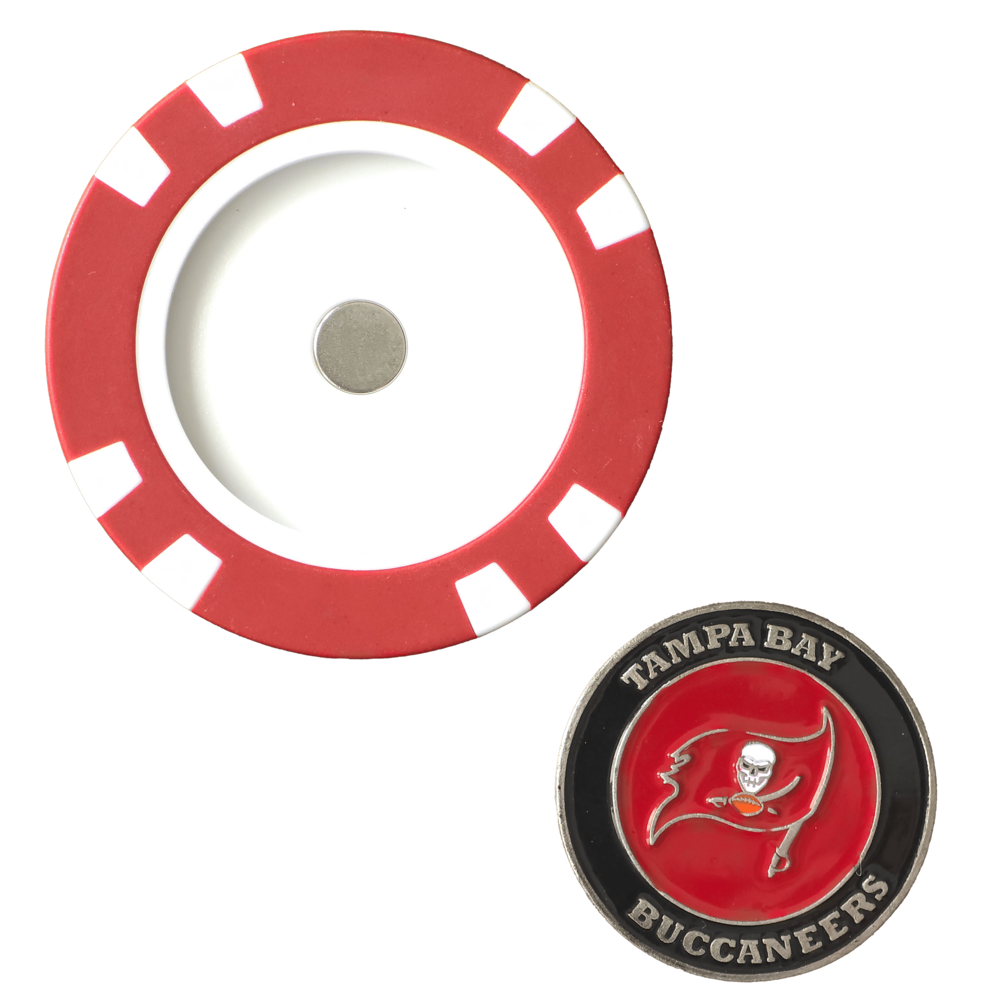 Officially Licensed Tampa Bay Buccaneers Poker Chip Ball Marker - Black Girl Golf