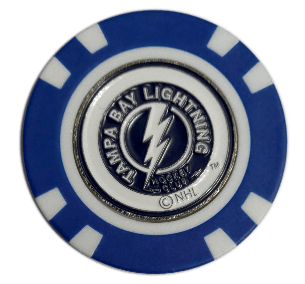 Officially Licensed Tampa Bay Lightning Poker Chip Golf Ball Marker - Black Girl Golf