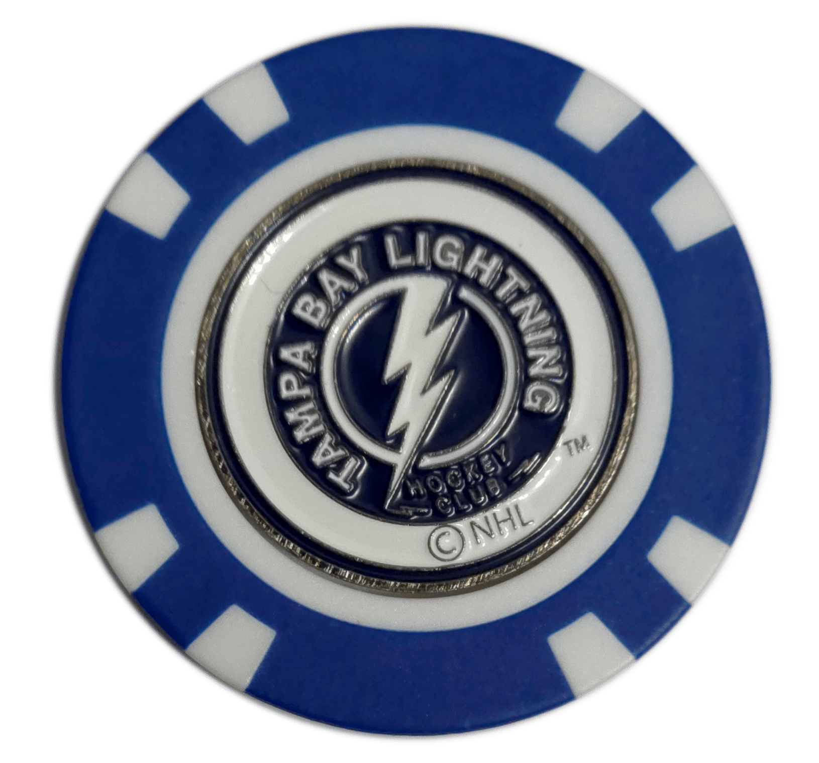 Officially Licensed Tampa Bay Lightning Poker Chip Golf Ball Marker - Black Girl Golf