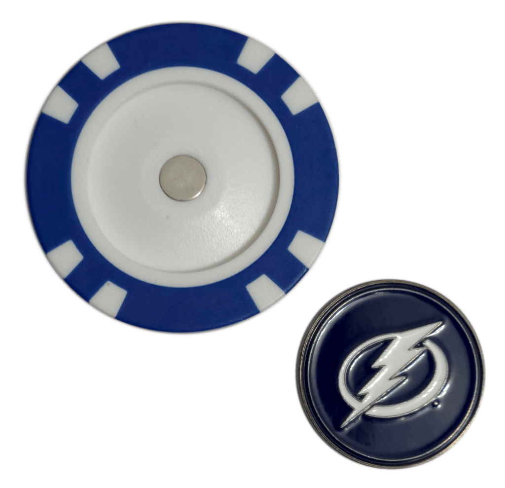 Officially Licensed Tampa Bay Lightning Poker Chip Golf Ball Marker - Black Girl Golf