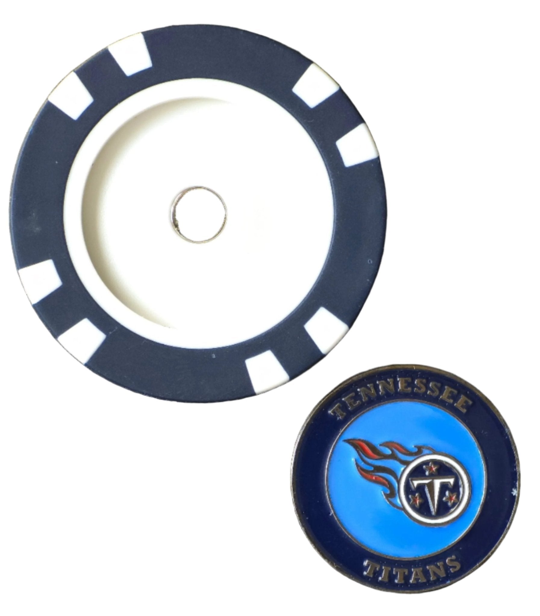 Officially Licensed Tennessee Titans Poker Chip Ball Marker - Black Girl Golf