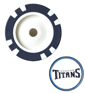 Officially Licensed Tennessee Titans Poker Chip Ball Marker - Black Girl Golf