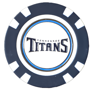 Officially Licensed Tennessee Titans Poker Chip Ball Marker - Black Girl Golf