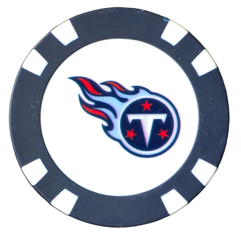 Officially Licensed Tennessee Titans Poker Chip Ball Marker - Black Girl Golf