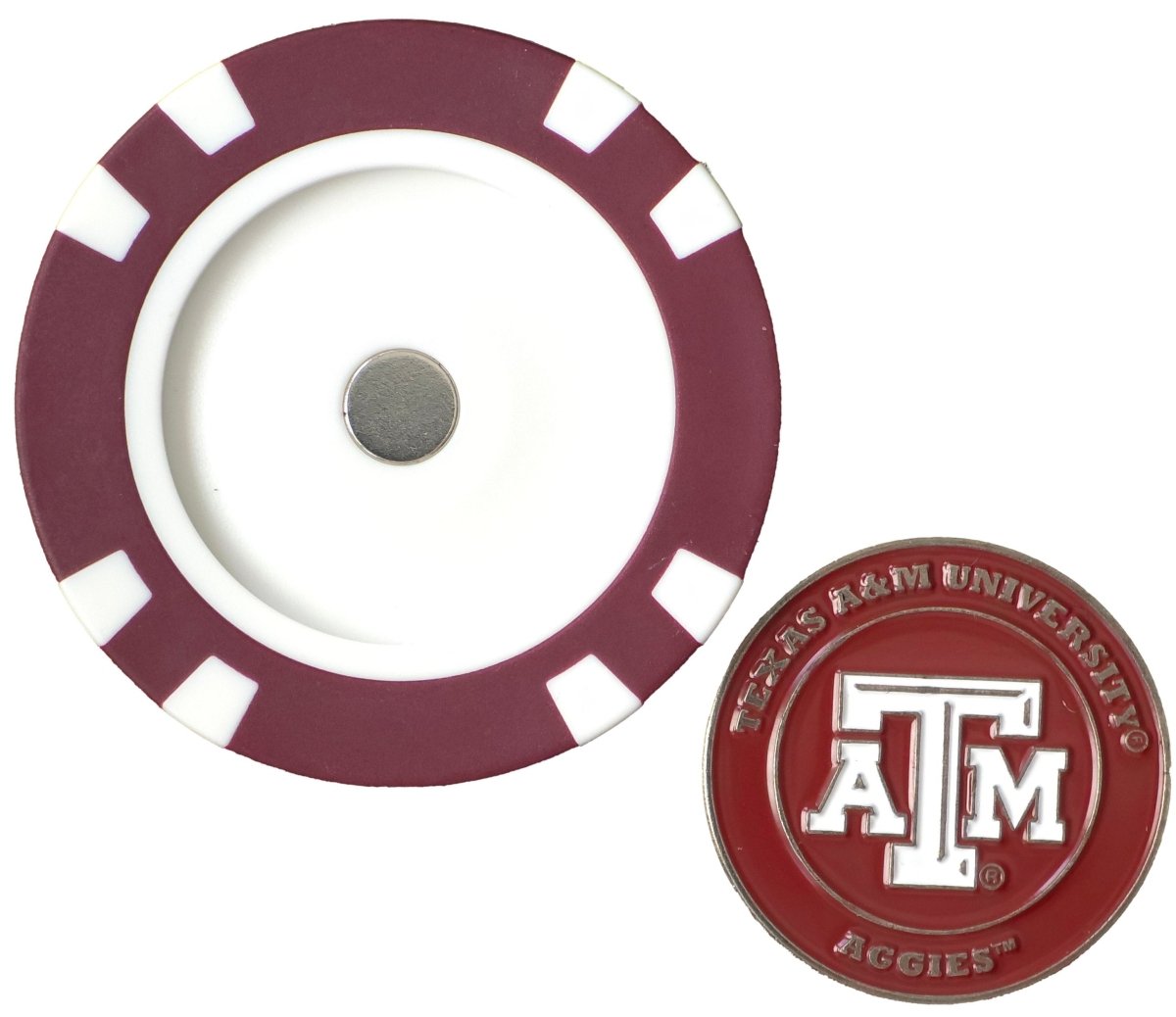 Officially Licensed Texas A&M Aggies Poker Chip Ball Marker - Black Girl Golf