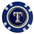 Officially Licensed Texas Rangers Poker Chip Golf Ball Marker - Black Girl Golf