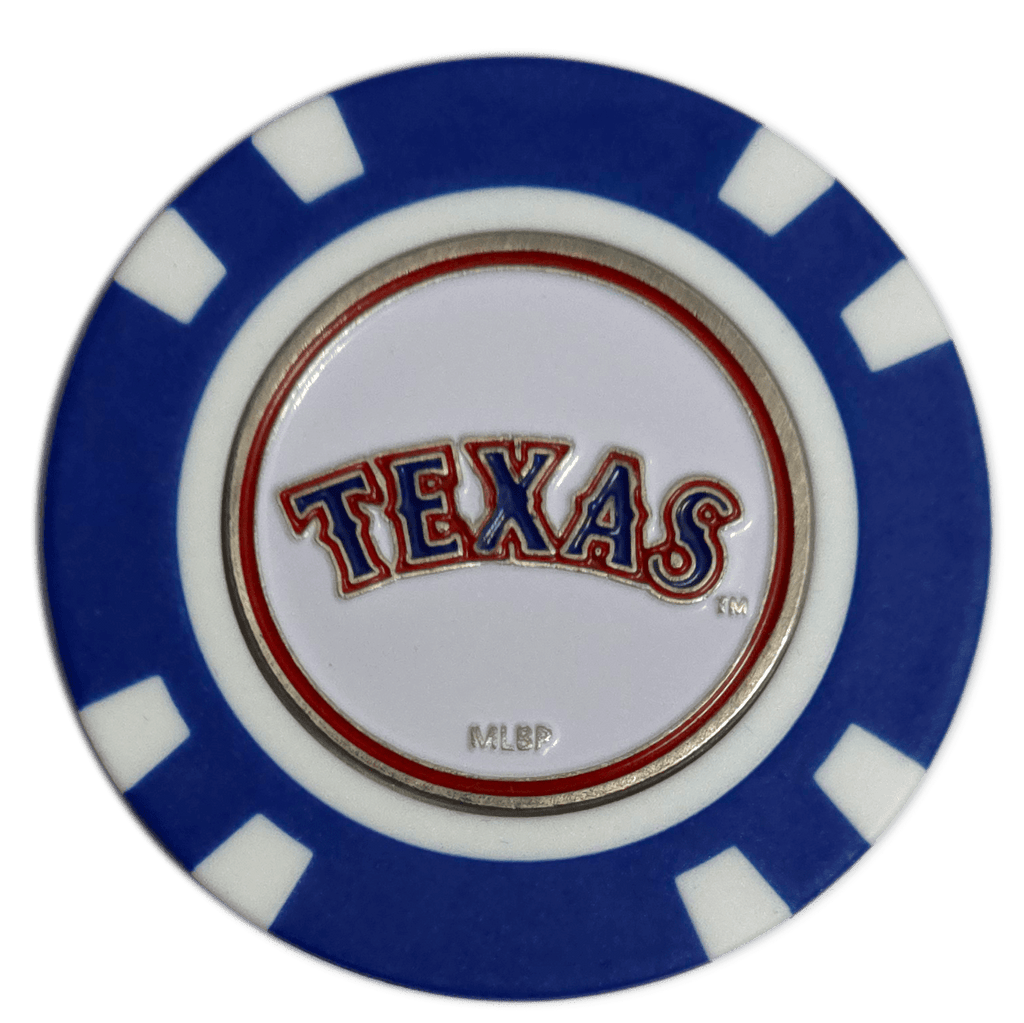 Officially Licensed Texas Rangers Poker Chip Golf Ball Marker - Black Girl Golf