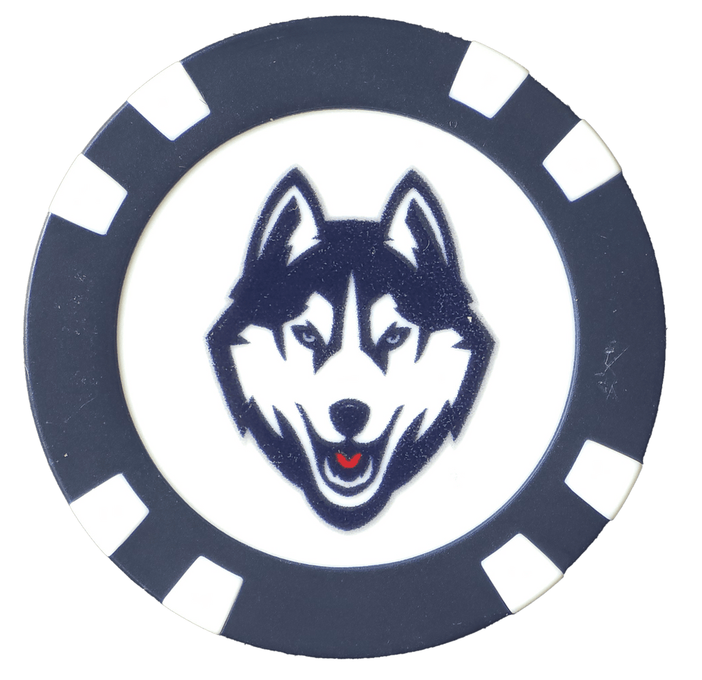 Officially Licensed UConn Huskies Poker Chip Ball Marker - Black Girl Golf