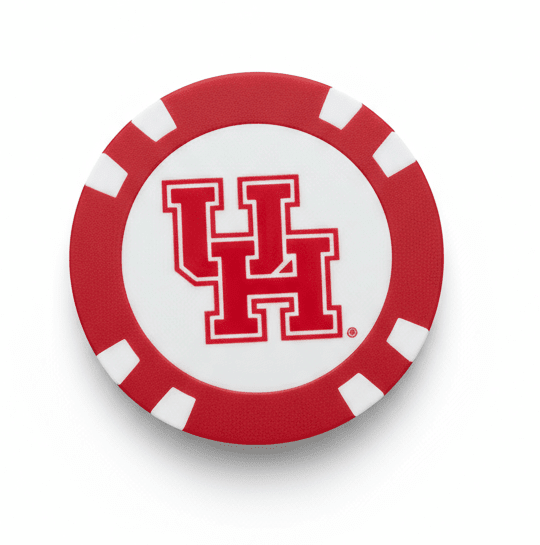 Officially Licensed University of Houston Poker Chip Ball Marker - Black Girl Golf