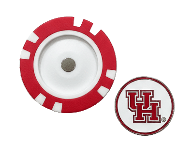 Officially Licensed University of Houston Poker Chip Ball Marker - Black Girl Golf