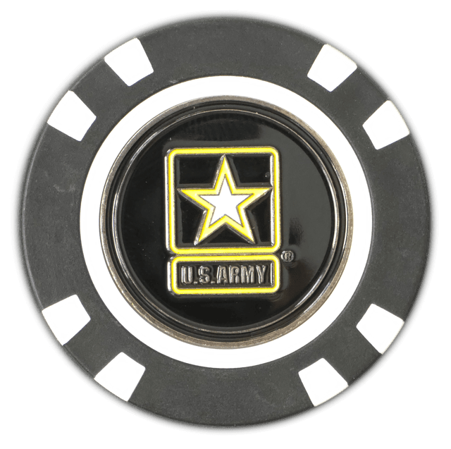 Officially Licensed U.S. Army Poker Chip Ball Marker - Black Girl Golf