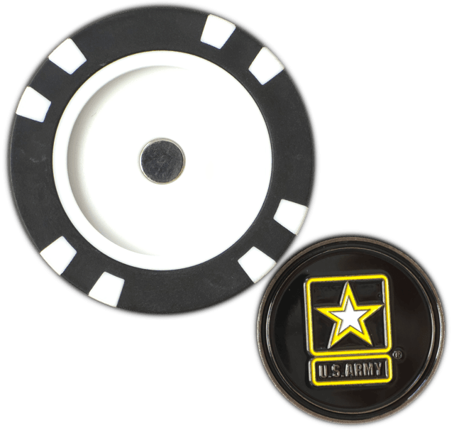 Officially Licensed U.S. Army Poker Chip Ball Marker - Black Girl Golf