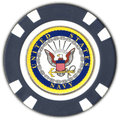 Officially Licensed U.S. Navy Poker Chip Ball Marker - Black Girl Golf