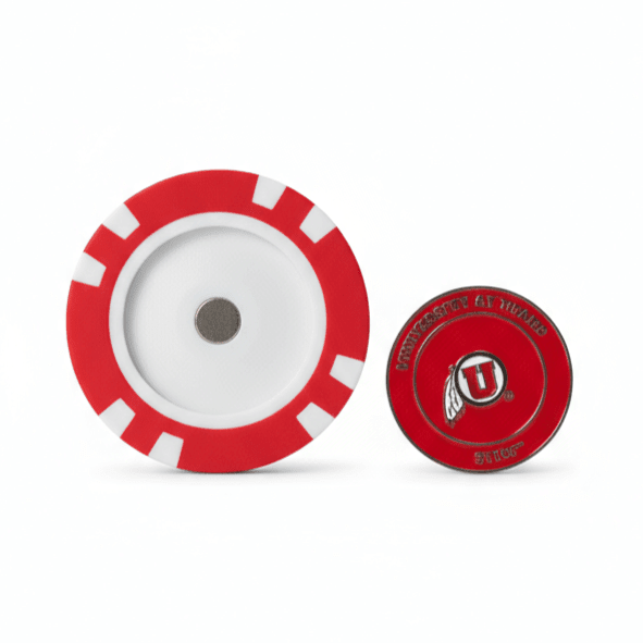Officially Licensed Utah Utes Poker Chip Ball Marker - Black Girl Golf