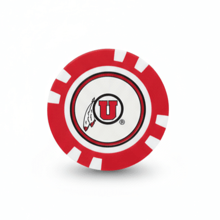 Officially Licensed Utah Utes Poker Chip Ball Marker - Black Girl Golf