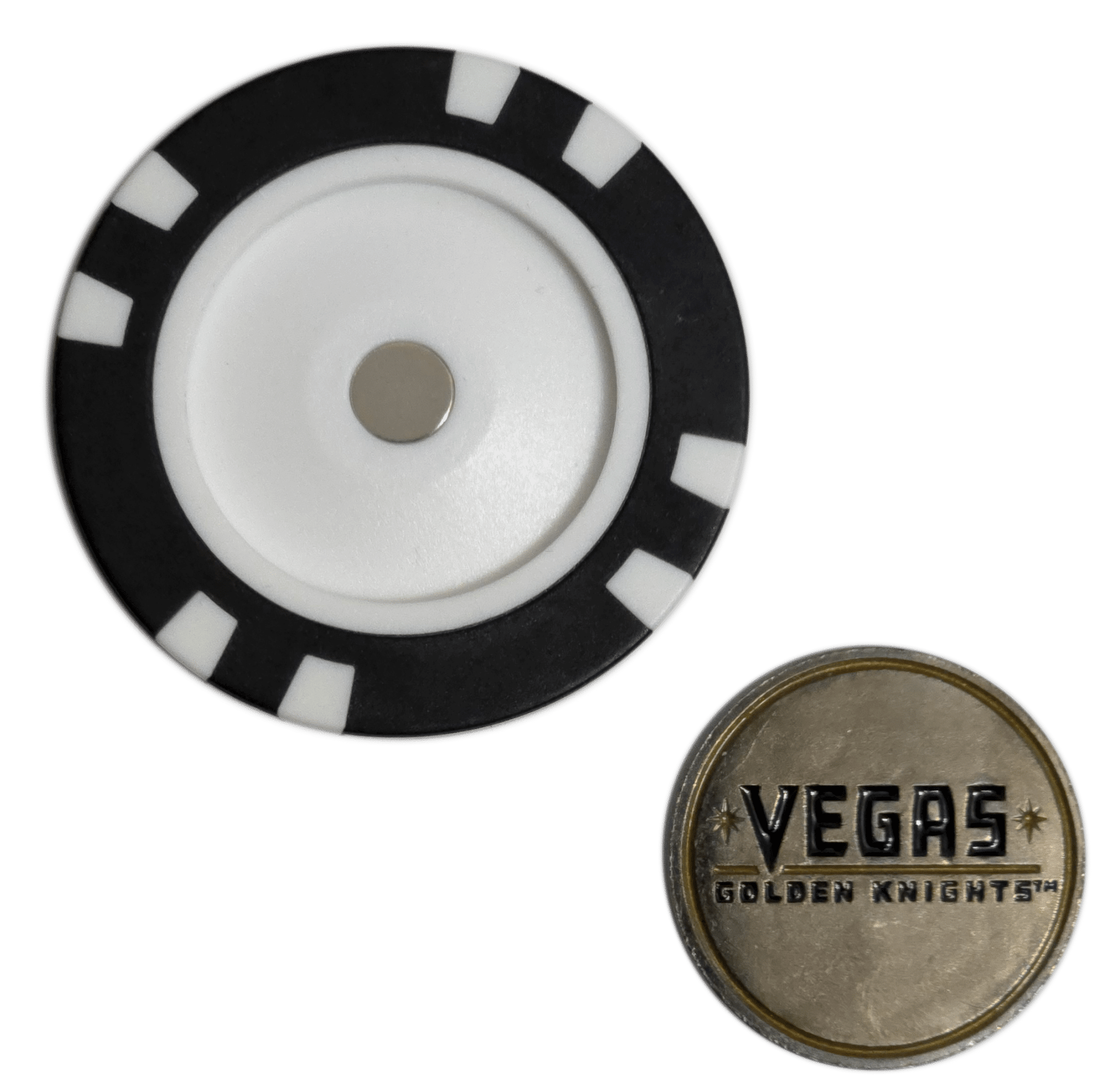 Officially Licensed Vegas Golden Knights Poker Chip Golf Ball Marker - Black Girl Golf