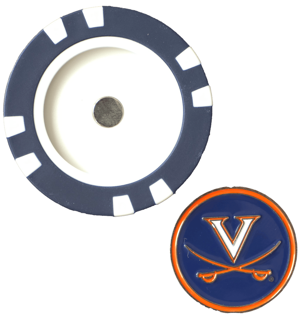 Officially Licensed Virginia Cavaliers Poker Chip Ball Marker - Black Girl Golf