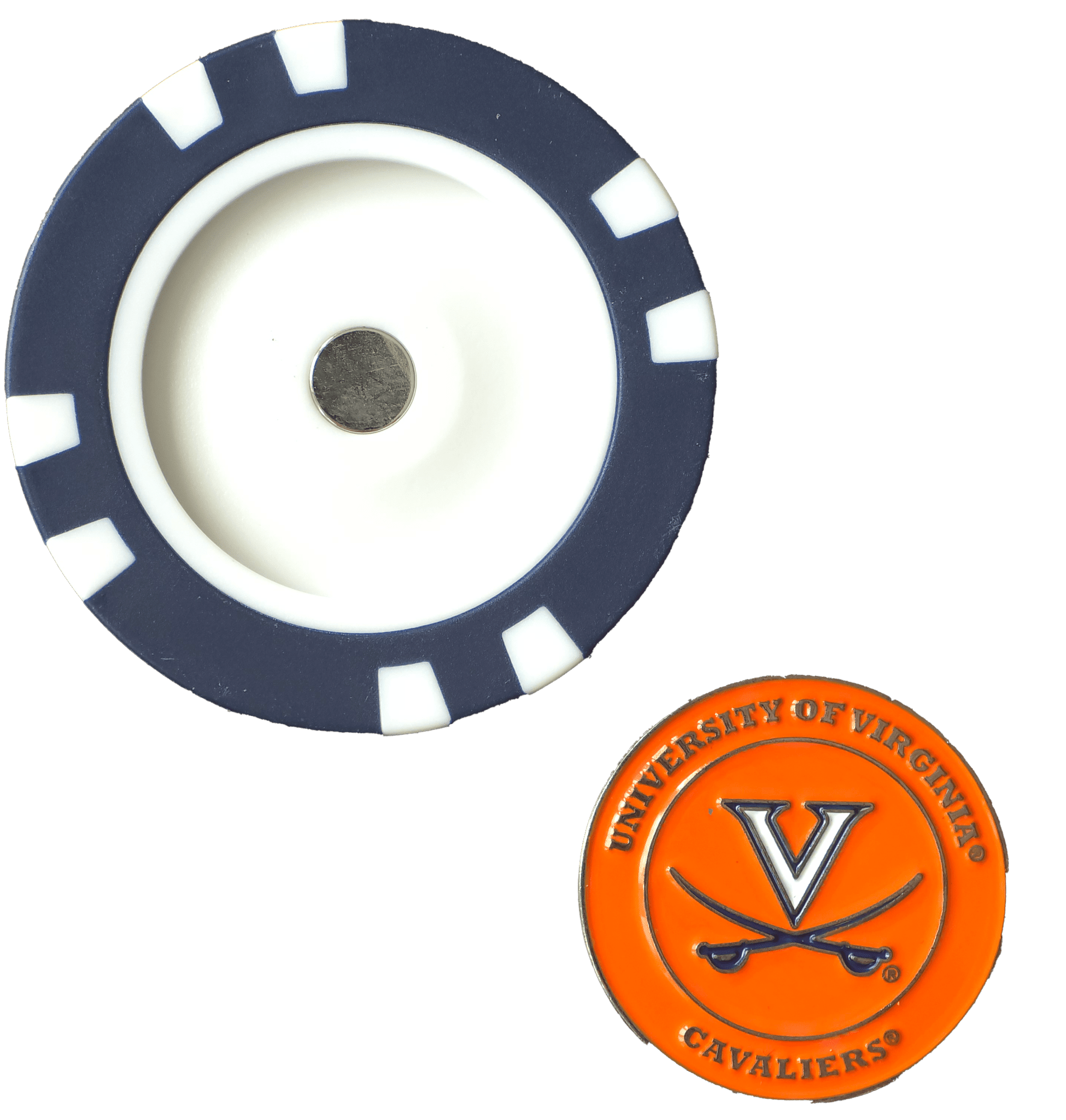 Officially Licensed Virginia Cavaliers Poker Chip Ball Marker - Black Girl Golf