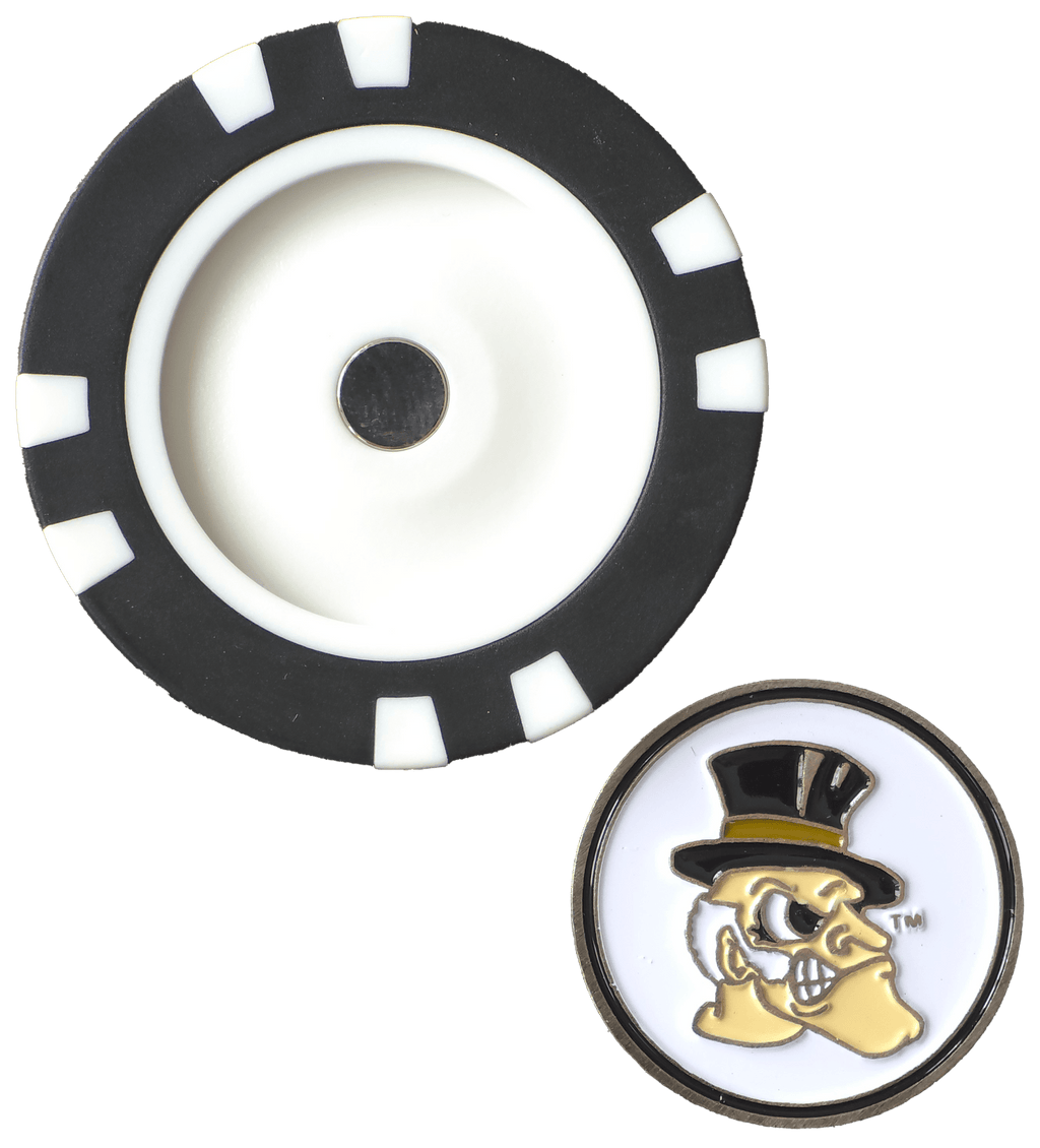 Officially Licensed Wake Forest Demon Deacons Poker Chip Ball Marker - Black Girl Golf