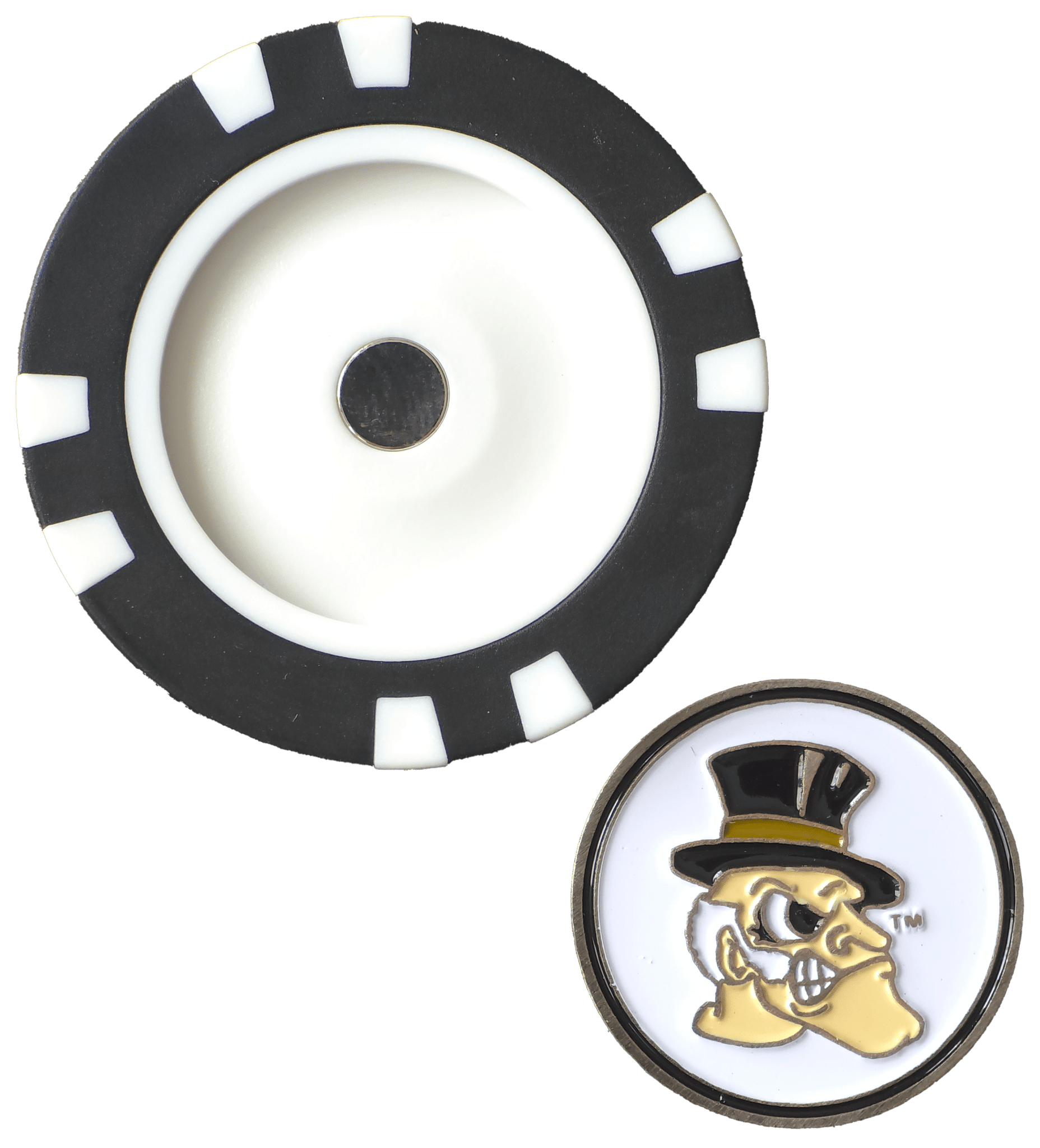 Officially Licensed Wake Forest Demon Deacons Poker Chip Ball Marker - Black Girl Golf